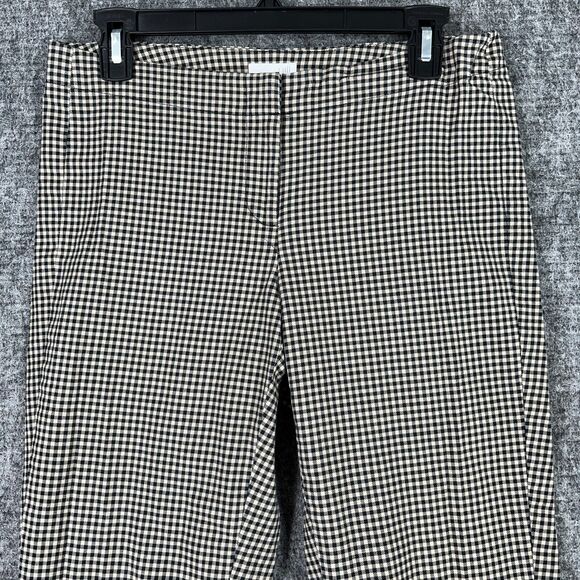 J Jill Pants Womens 2 Black Gingham Trouser Tapered Business Career Spandex - Picture 3 of 12